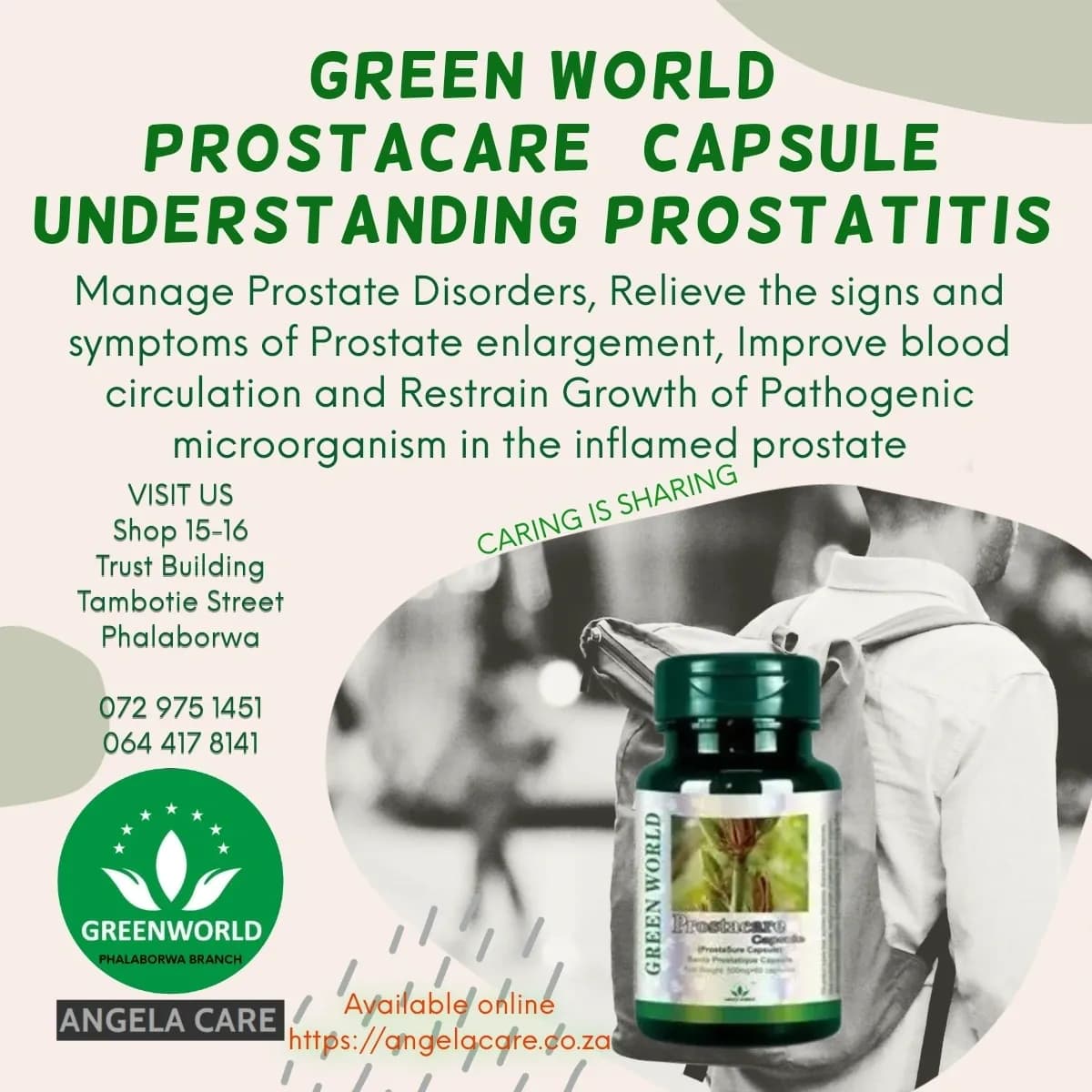 Supportive care for prostate disorder – Prostacare Capsules