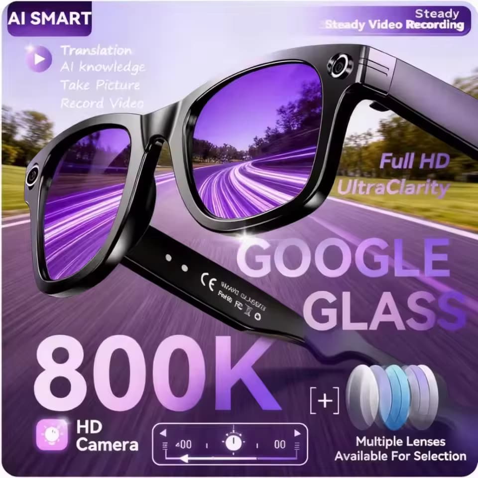Video Recording AI Photo Recognition Bluetooth Call Translation Voice Sunglasses