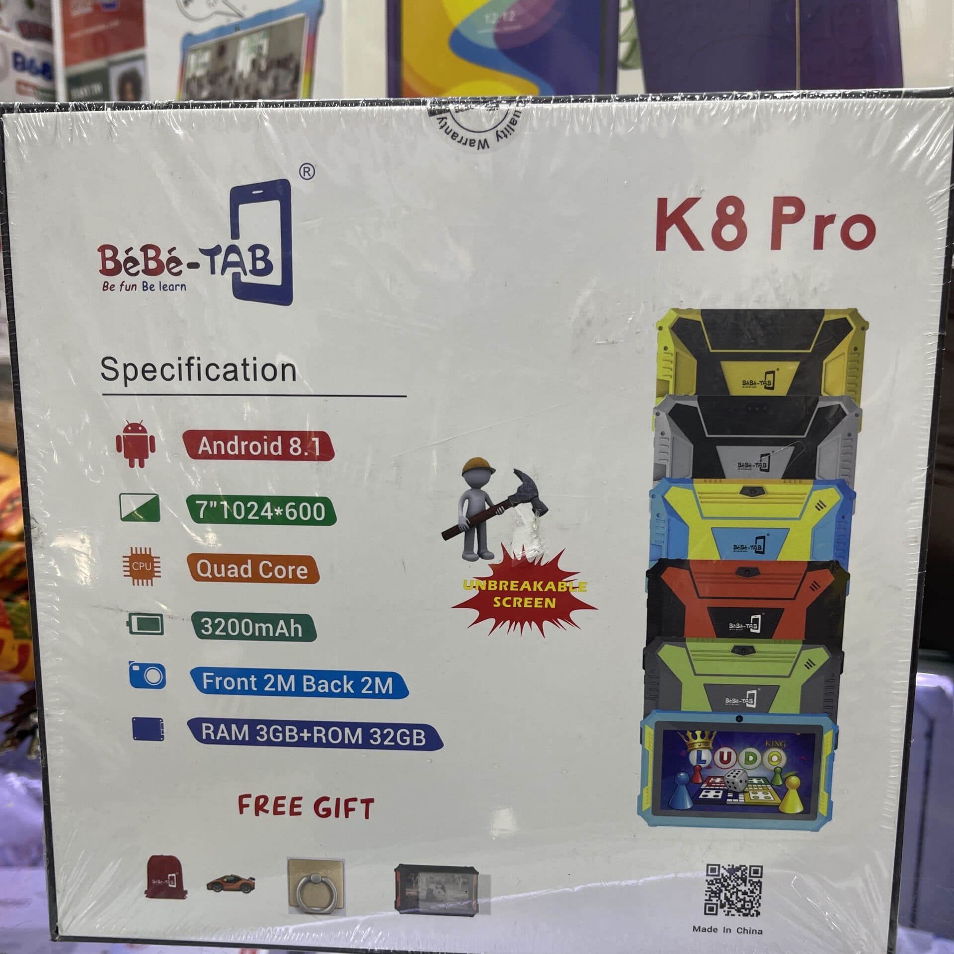 Bebe Tablet K8 Pro Africa Edition 3GB 32GB Wifi