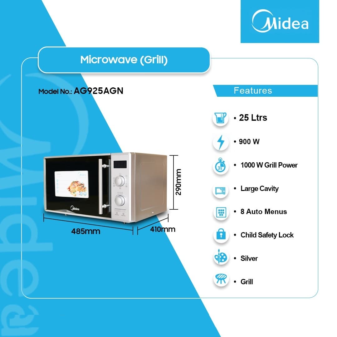 Midea 25ltr Grill Microwave Ag925agn
