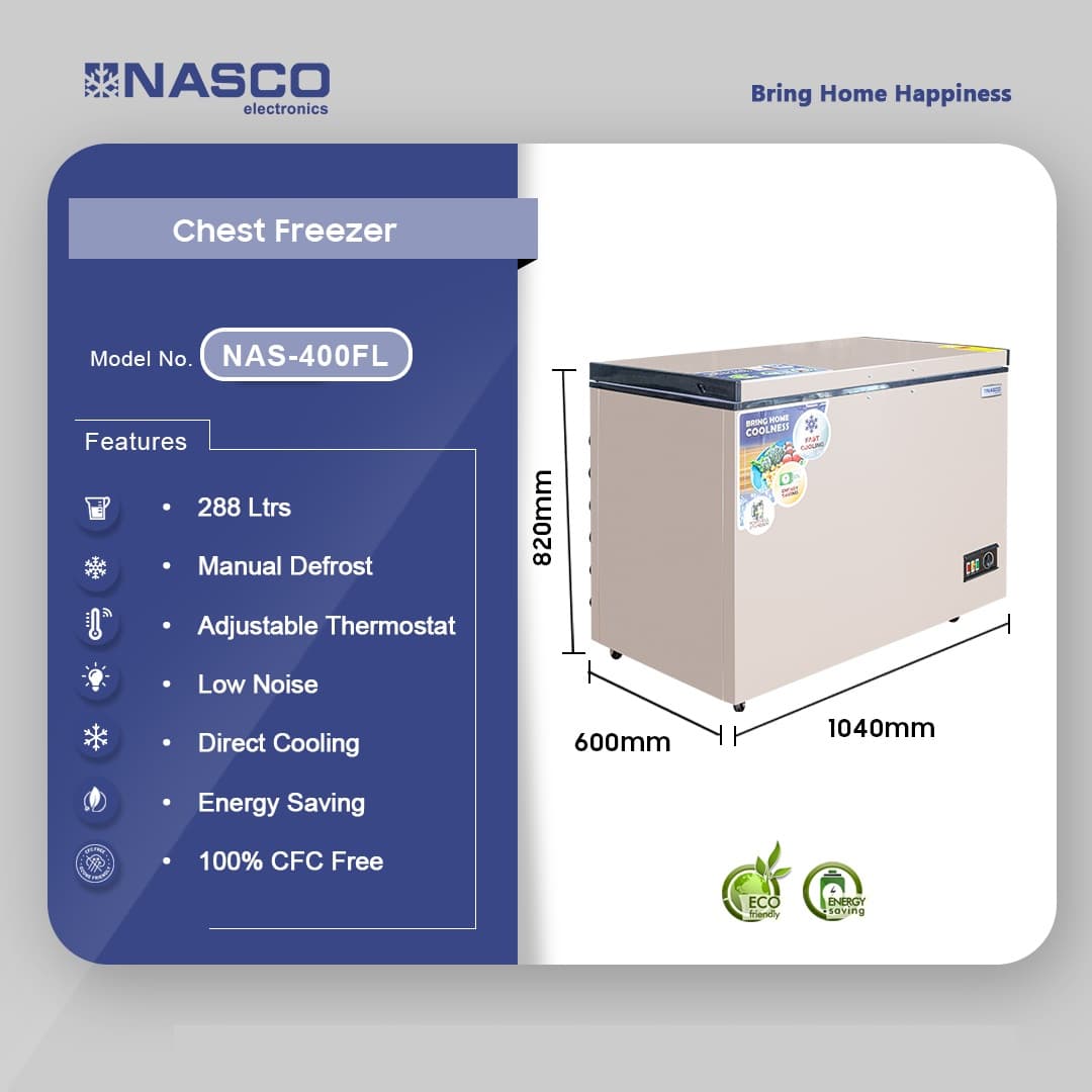 Nasco 288 Ltrs Chest Freezer Nas-400fl in Ghana