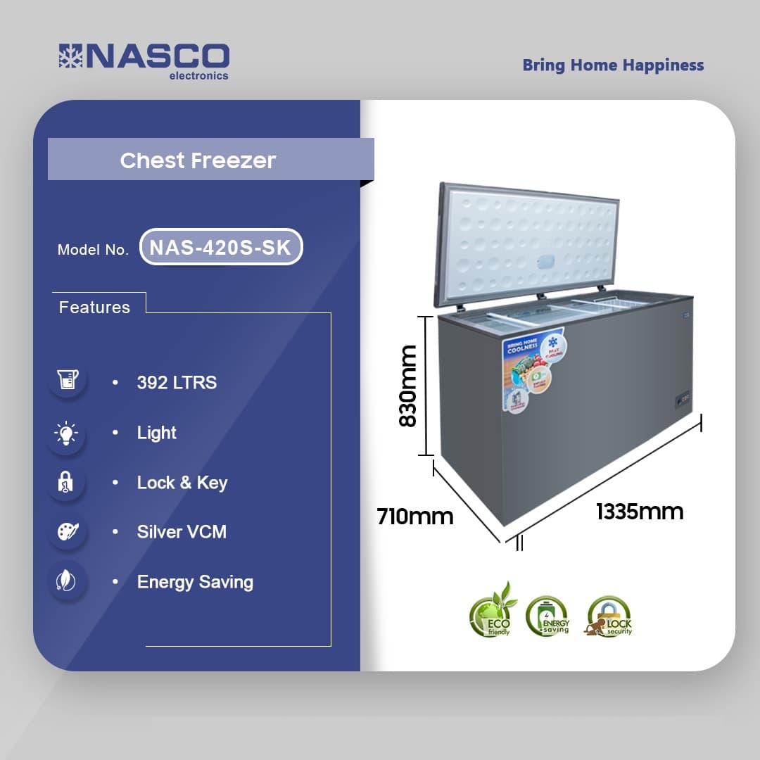 Nasco 392ltrs Chest Freezer Nas 420s Sk