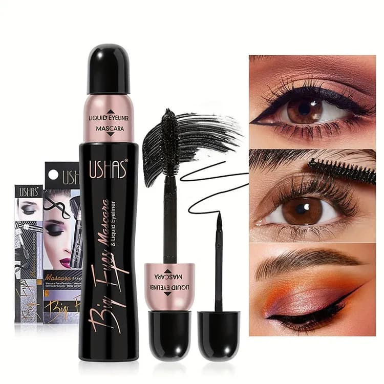 2-in-1 Mascara &amp; Eyeliner - Waterproof, Long-Lasting Eye Makeup