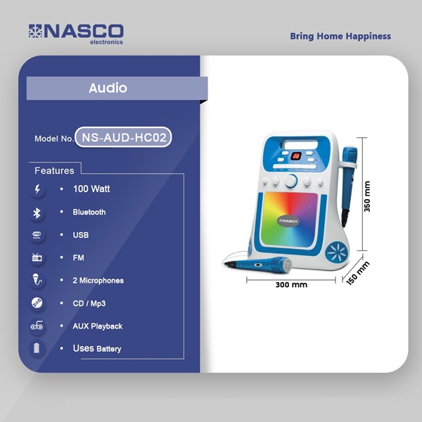 Nasco 100 Watt Mini Audio System Ns Aud Hc02 in Ghana