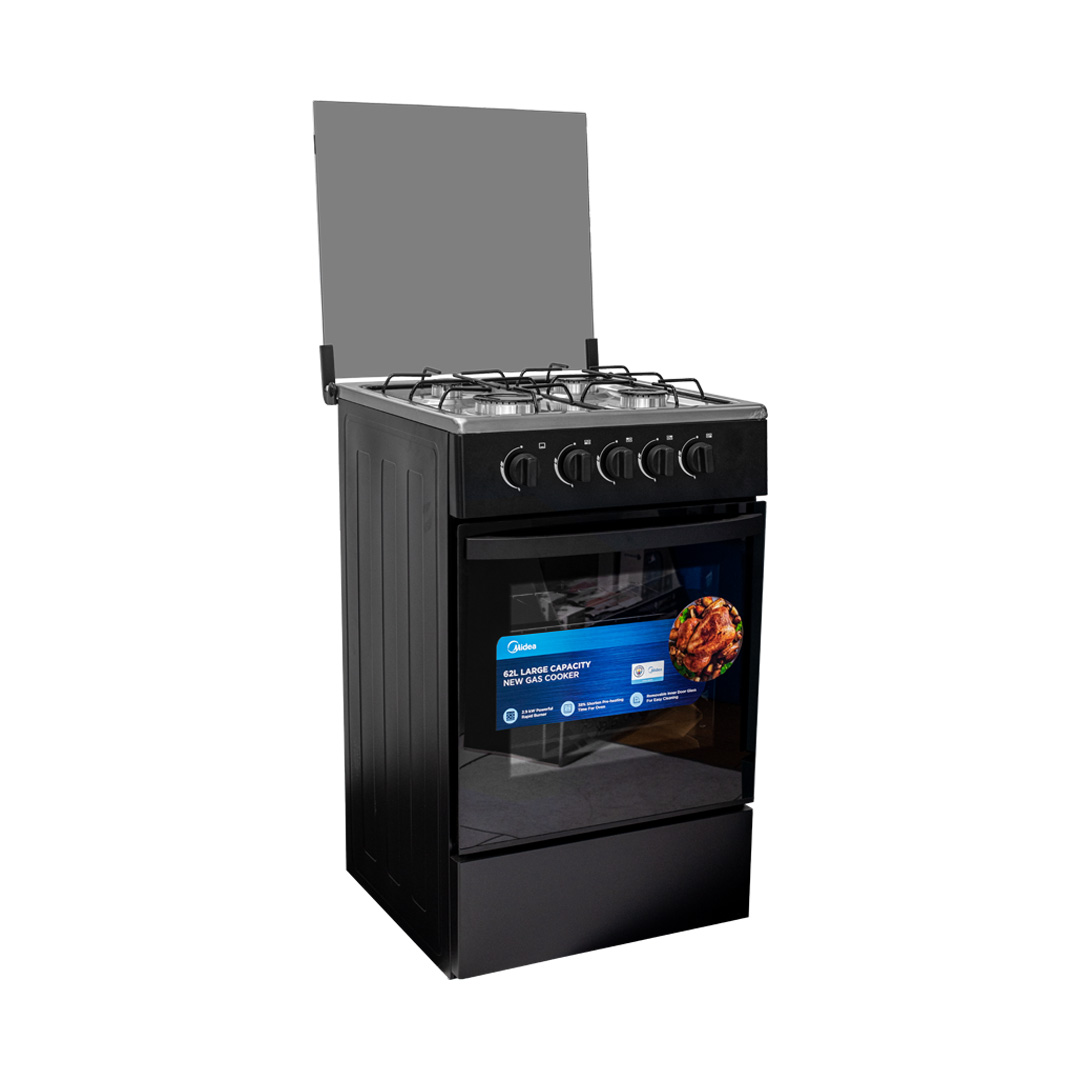 Midea 4 Burner Gas Cooker Black Mirror Sp5055t082 B