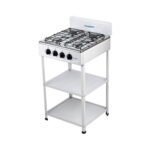 Nasco 4 Burner Gas Stove White, Black Cap Nasgs K4bss S