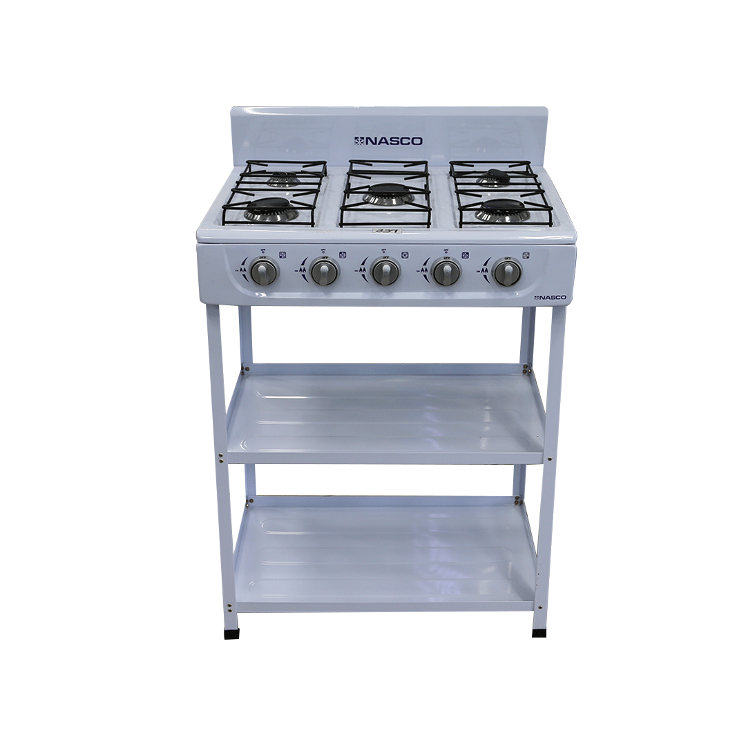 Nasco 5 Burner Gas Stove Nasgs K5bw S in Ghana