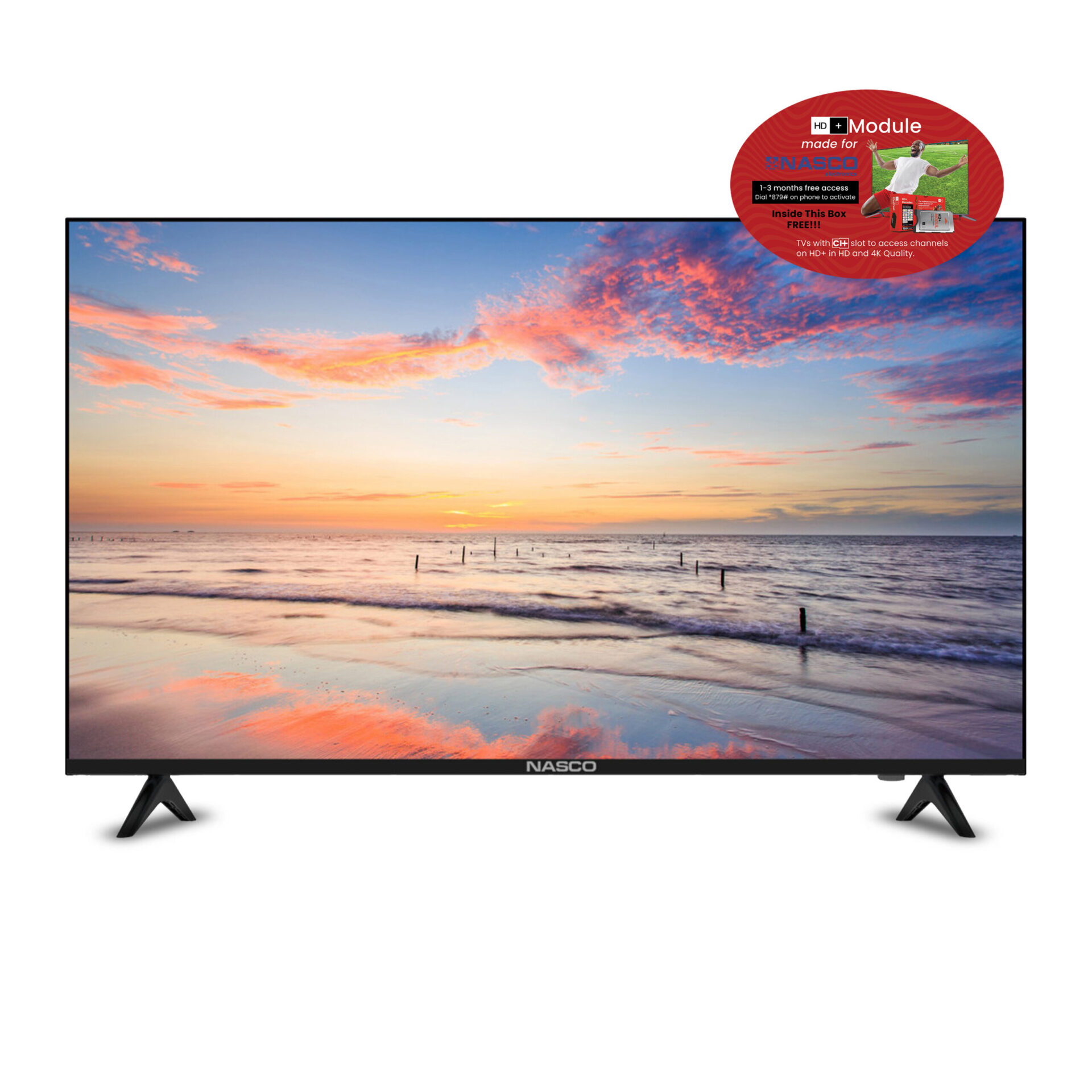 Nasco 50″ Led Digital Satellite Tv Nas J50fb Ci+