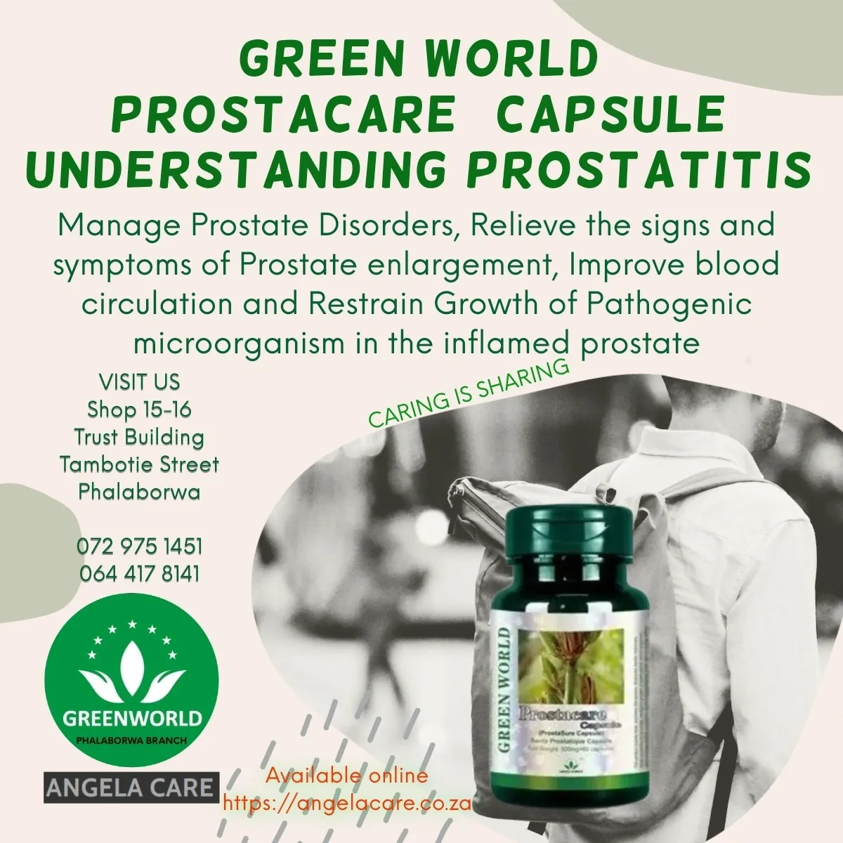 Supportive care for prostate disorder – Prostacare Capsules