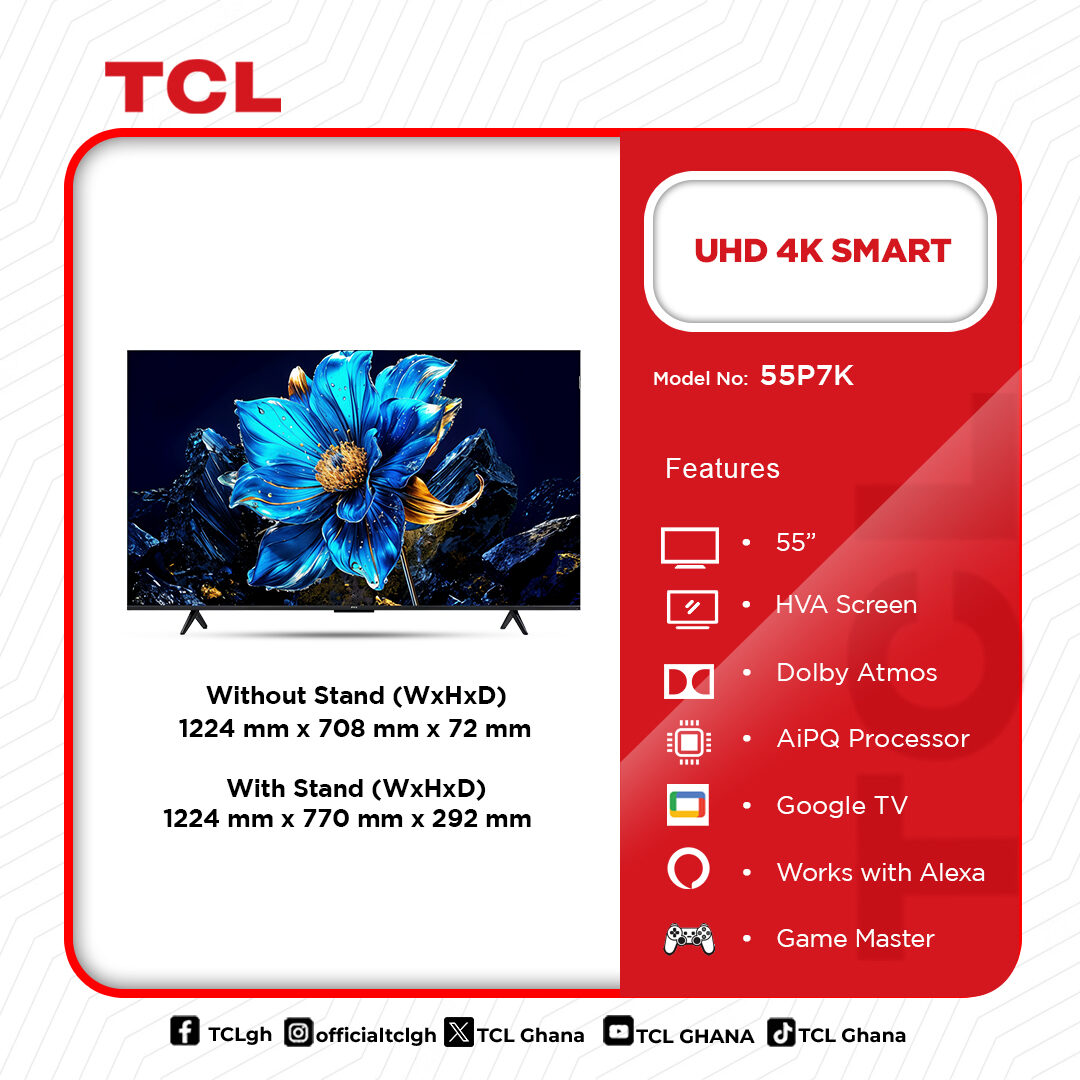Tcl 55″ QLED Pro 4K Smart Andriod Television 55P7K