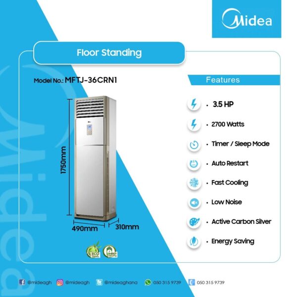 Midea 3.5Hp Floor Standing Air Conditioner MFTJ-36CRN1