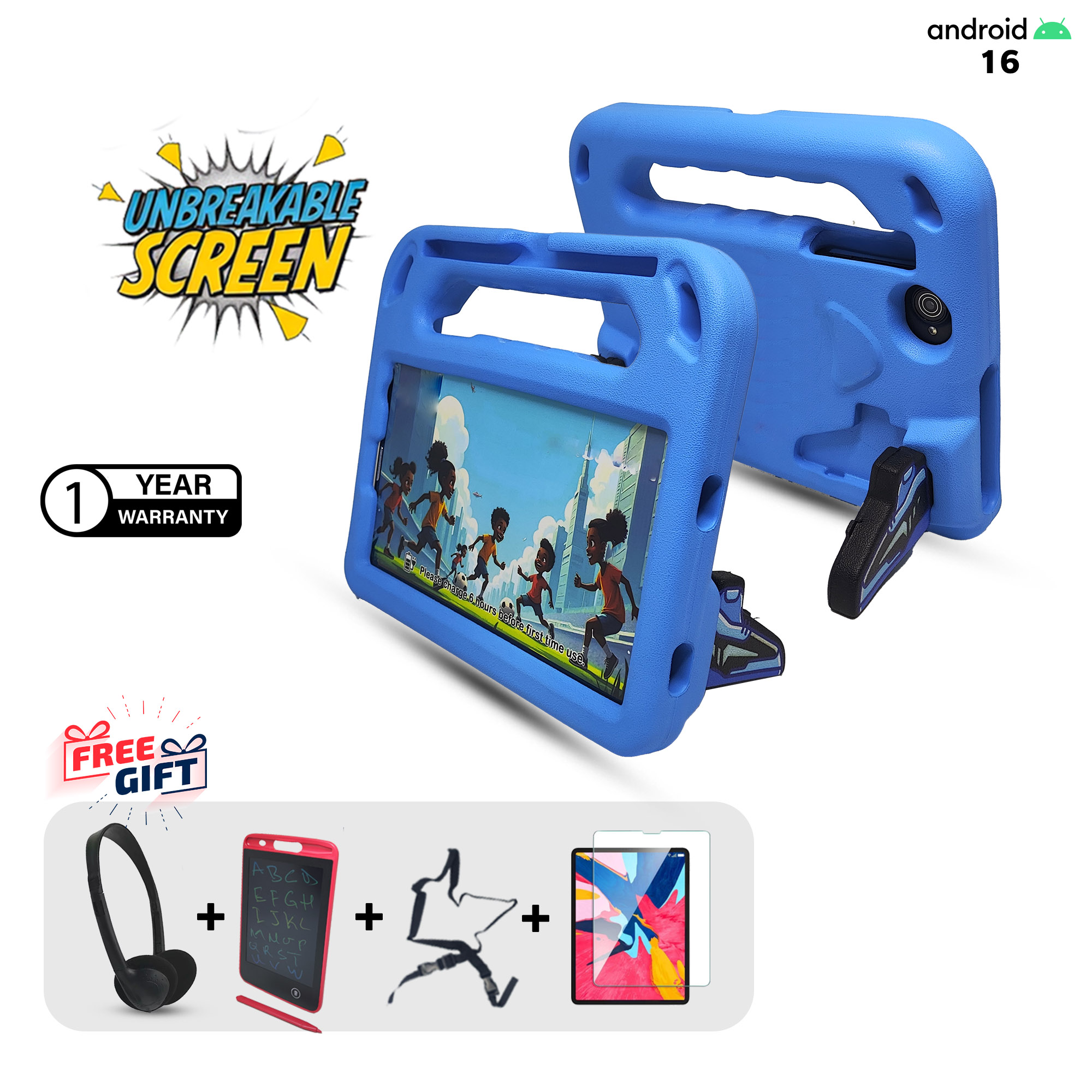 7″ Android Kid’s Tablet – 8GB RAM – 512GB ROM – 5MP Rear – 2MP Front – 5000 mAh – Sim