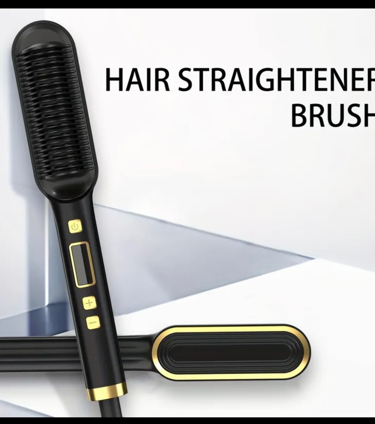 Hair straightening brush