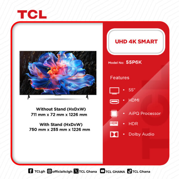TCL 55″ UHD 4K Smart Android Television