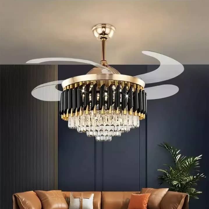 Modern Retractable Bluetooth Fanlight + Remote Control
