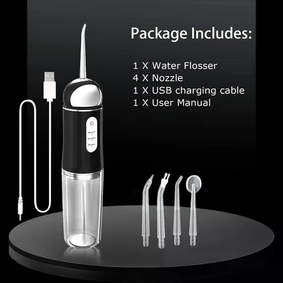 Water Flosser Oral Irrigator - Cordless Rechargeable Dental Cleaner