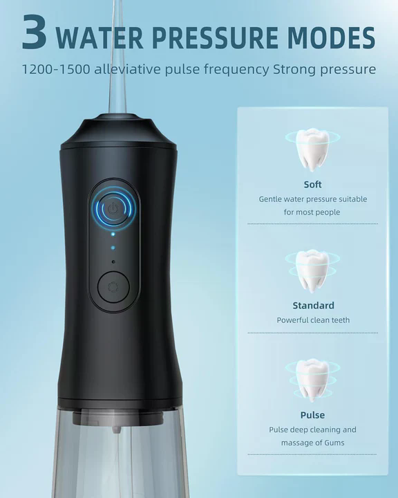Water Flosser Oral Irrigator - Cordless Rechargeable Dental Cleaner