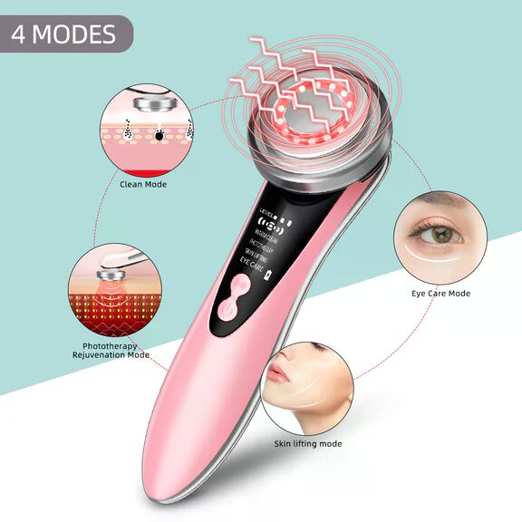 5-in-1 LED Facial Massager - Anti-Aging, Skin Firming &amp; Acne Treatment Device