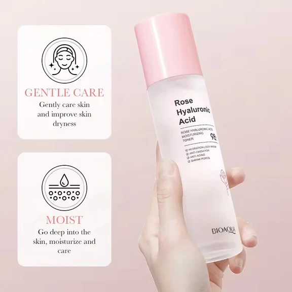 Rose Hyaluronic Acid Skincare Set - 6pcs Hydrating &amp; Nourishing Beauty Set