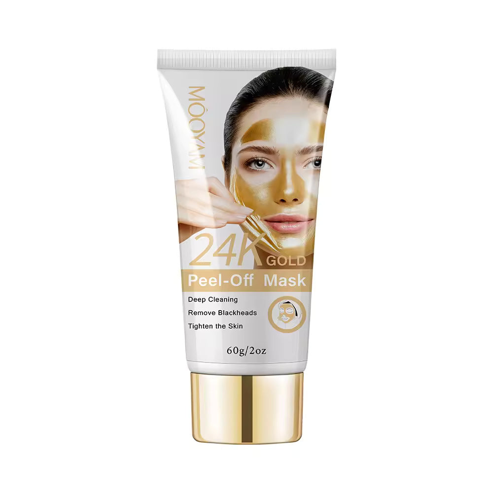 24K Gold Peel Off Face Mask - Anti-Aging, Brightening & Deep Cleansing Facial Mask
