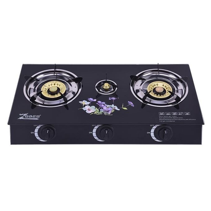 Besse Gas Cooker 3 Burner Black