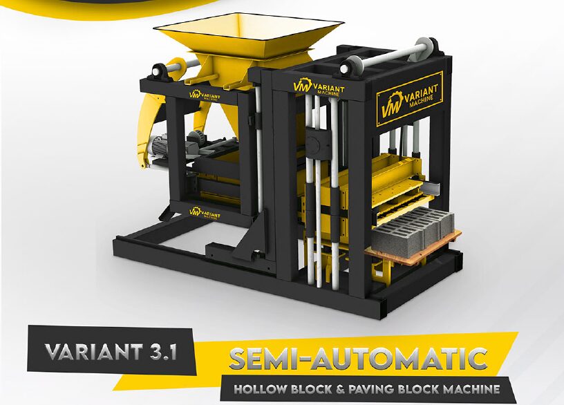 Semi Automatic Hollow Block & Paving Block Machine Variant 3.1