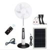 16” Rechargeable Standing fan Solar Charging