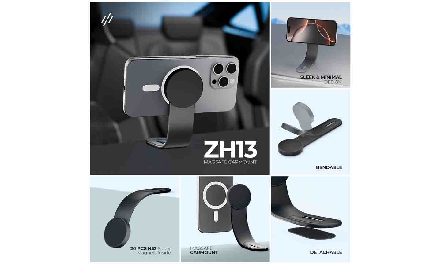 Heatz ZH13 Magsafe Car Phone Mount