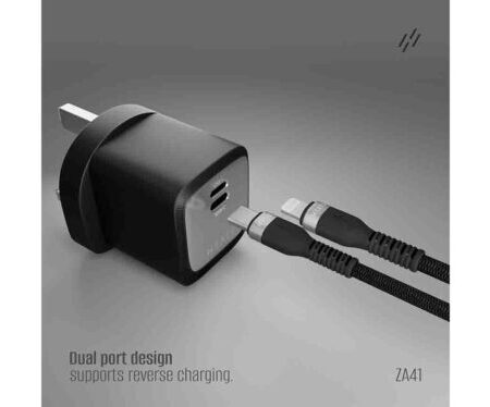 Heatz ZA41 35W Adapter With Type C to C Cable & Type C To Lightening Cable