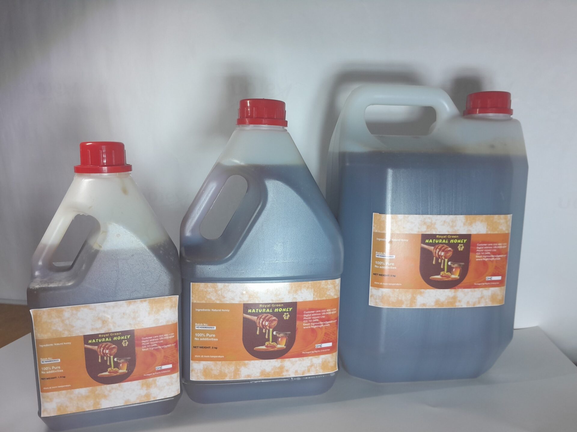 Royal Green Natural honey 1.5kg, 3kg, and 6kg