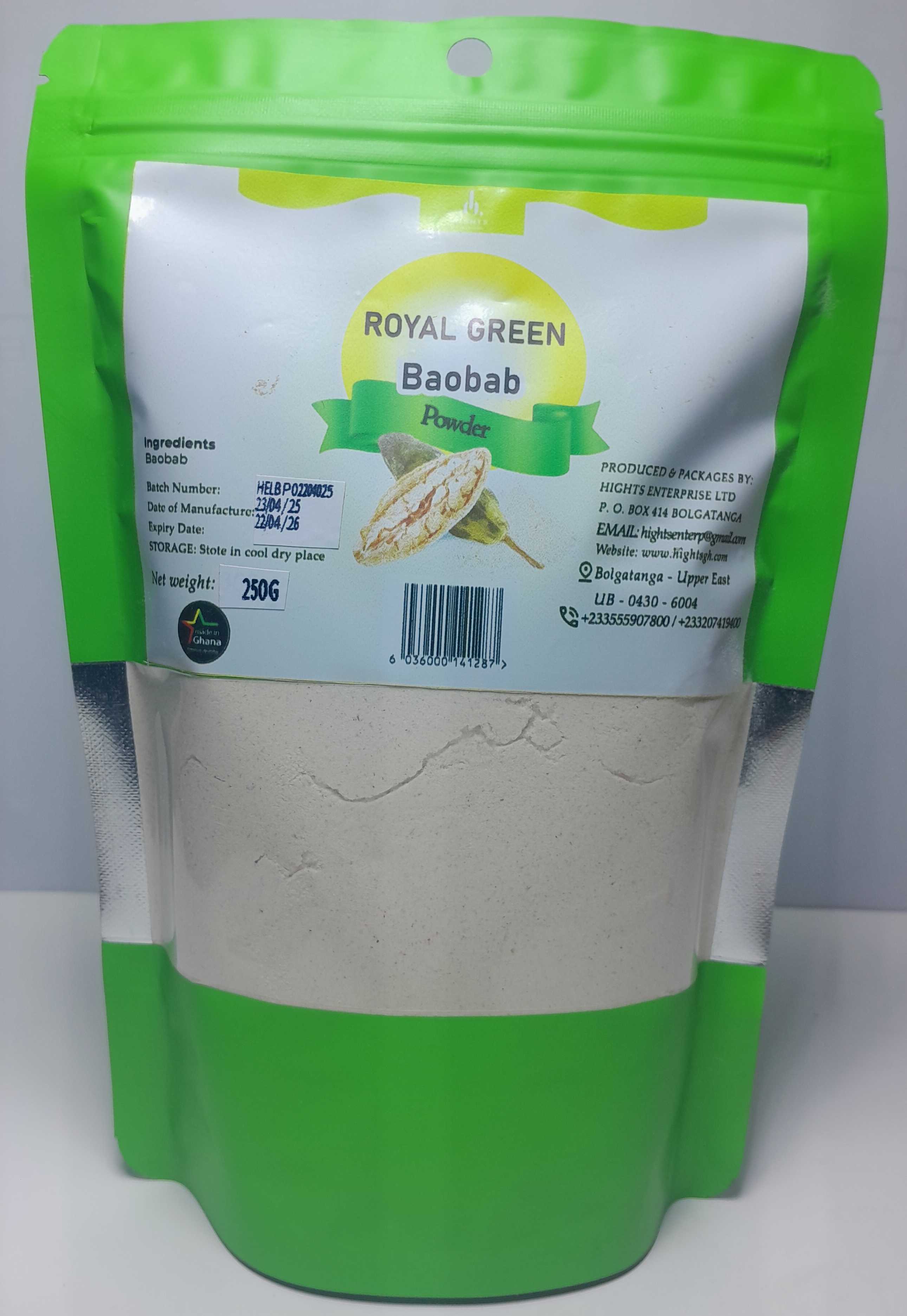 Royal Green Baobab Powder 250g