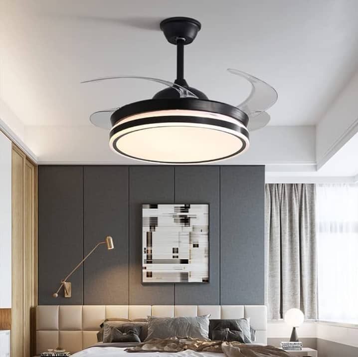 Modern Retractable Fanlight + Remote Control 36W