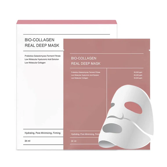 Bio-Collagen Real Deep Mask (4pcs) - Intensive Hydration, Firming & Anti-Aging Sheet Mask
