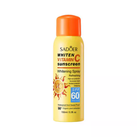 Sadoer Sunscreen SPF 60 - Broad Spectrum UV Protection Spray for Face & Body
