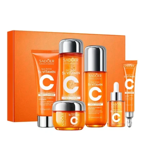 Vitamin C Skincare Set (6-Piece) - Brightening, Dark Spot Correction & Anti-Aging Kit