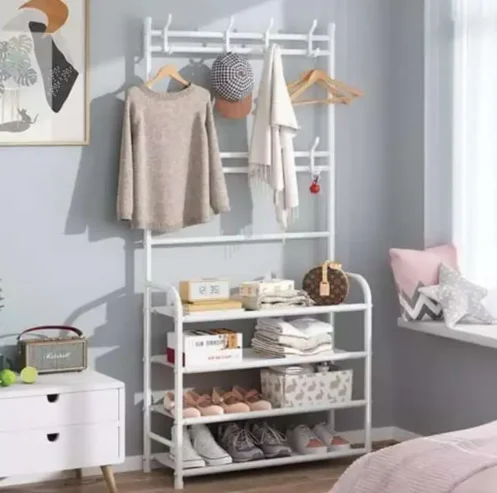 Clothes Hanger With Shoe Rack