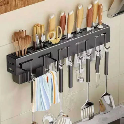 Wall Mounted Knife Spoon Spatula Rack