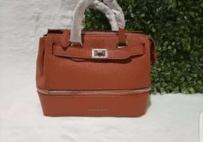 ladies-Fashionable-Handbag-Brown-Charles-Keith