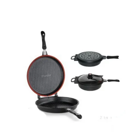 2 In 1 32cm Grill Pan With Glass Lid