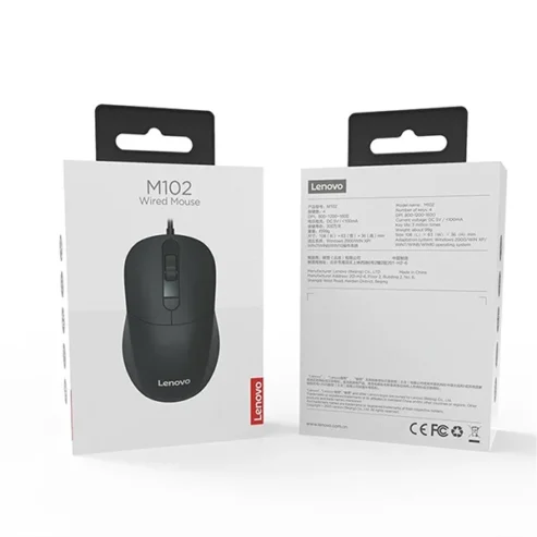 Lenovo M102 Super Flexible Optical Cable Mouse