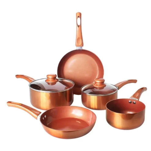Non Stick Aluminium Induction Copper Pan Set 7 Pieces