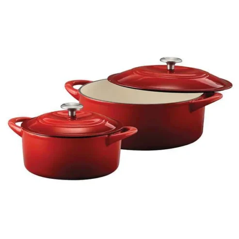 Tramontina Enameled Cast Iron Covered Round Dutch Oven Combo