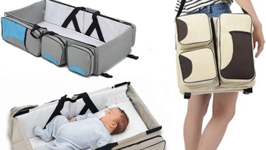 Folding Portable Baby Travel Crib Bed Carry Cot