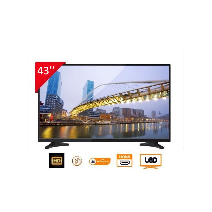 asano 43 inches digital satellite hd tv black