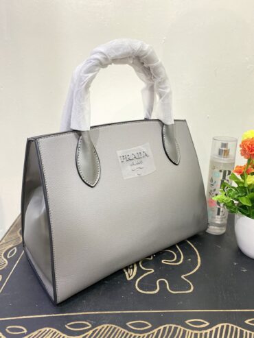 Gray Ladies Dressing Bag Prada