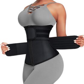 Zipper-Double-Belt-Neoprene-Waist-trainer-cosset