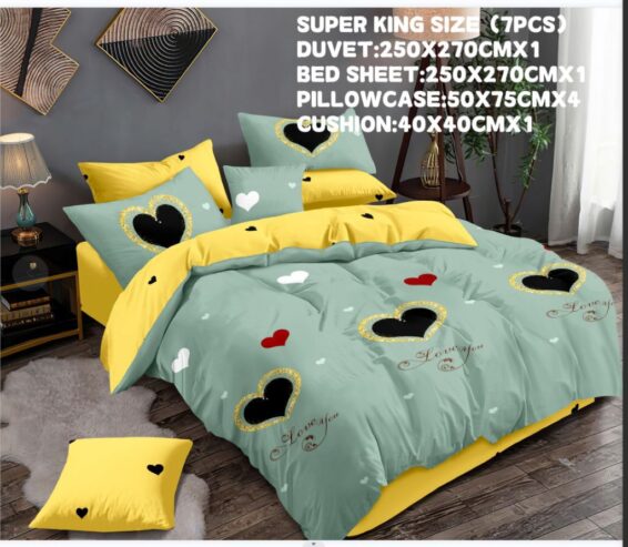 7pcs super kings size duvet sets