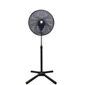 Delron-18inch-Cross-Base-Basket-Type-Standing-Fan-18SB-Black