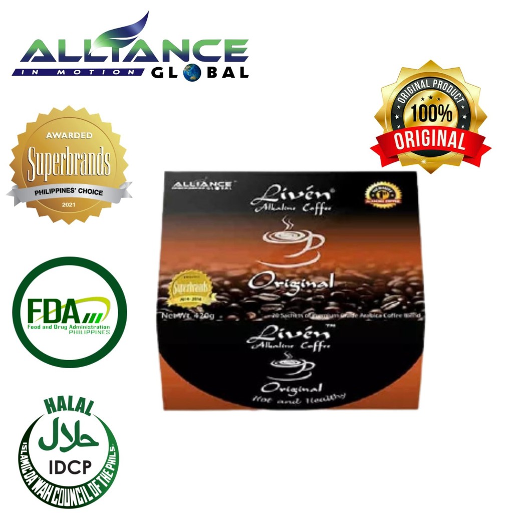 Aim Global Product: LIVEN COFFEE Flavors: Original, Latte, Cappuccino, Sugar Free