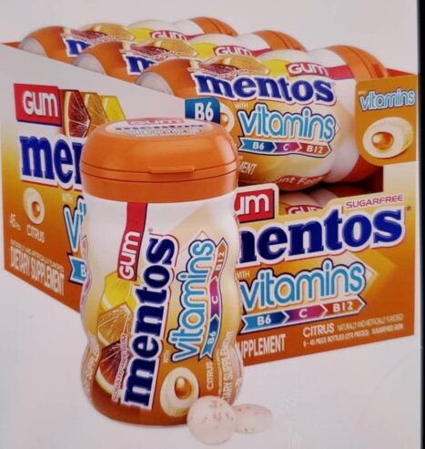 Vitamin supplements Mentos chewing gums
